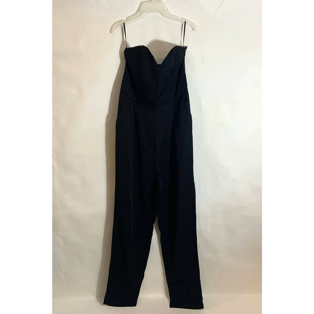 Women's H&M Conscious Sleeveless Sweetheart Neckline Pants Jumper Black Size 12